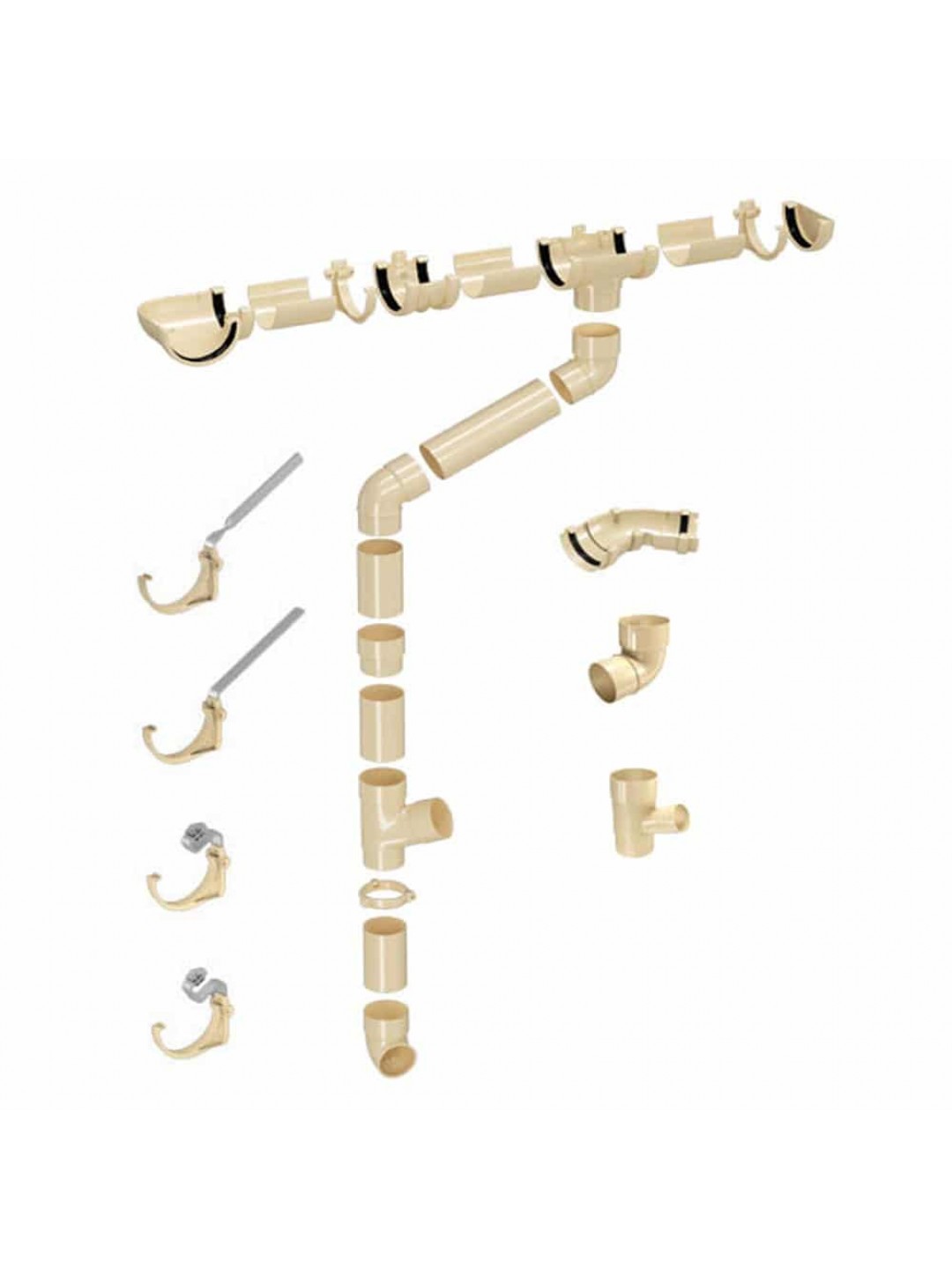 Υδρορροής Σωλήνας καθόδου Φ80 (3μέτρων) PVC CLASSIC DEVOREX - Image 3