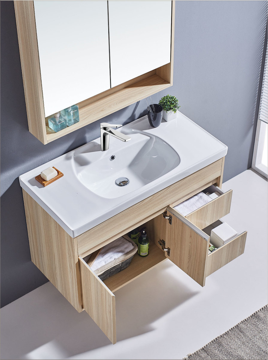 Gloria Amanda-Up Πάγκος με Νιπτήρα & Καθρέπτη με Φως 98x46x55cm Ice River