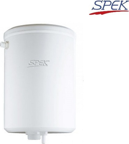 Καζανάκι Υψηλής Πιέσεως Πλαστικό Στρογγυλό Πατητό Άσπρο Μπουτόν (10046003) Spek