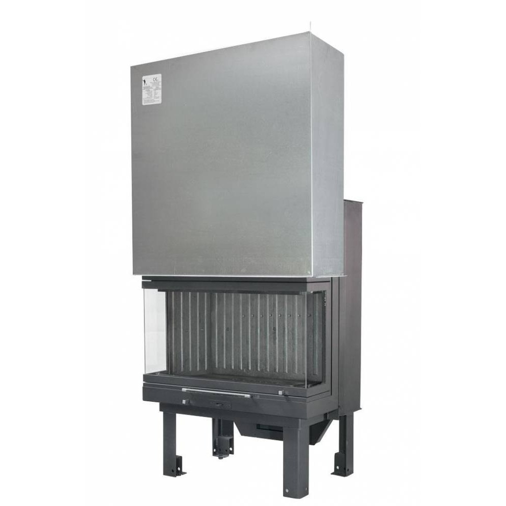 Ενεργειακό Τζάκι Πανοραμικό Τ-75 BG 15KW με Πλαϊνό Τζάμι 43cm (A75PABG) Με Πόρτα Ανοιγόμενη-Συρόμενη