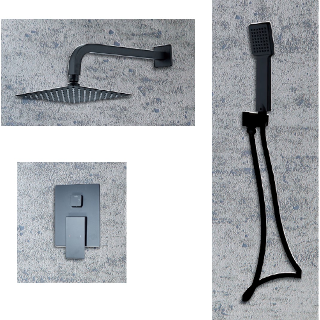 RAVELLI SQUARE BLACK MAT ΠΛΗΡΕΣ ΣΥΣΤΗΜΑ ΕΝΤΟΙΧΙΣΜΟΥ ΝΤΟΥΖ(20-007Β)