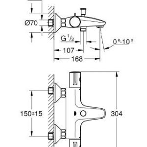 GROHE Grohtherm ΜΠΑΤΑΡΙΑ ΘΕΡΜΟΣΤΑΤΙΚΗ ΛΟΥΤΡΟΥ 34576000 - Image 2
