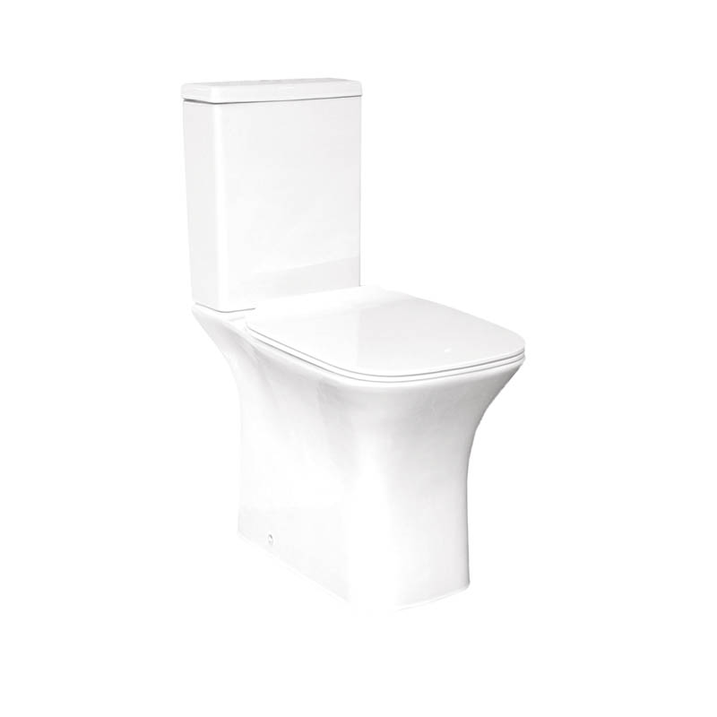 Gloria Future Rimless Λεκάνη Δαπέδου Soft Close με Καζανάκι Πίσω Σιφόνι 17-8836