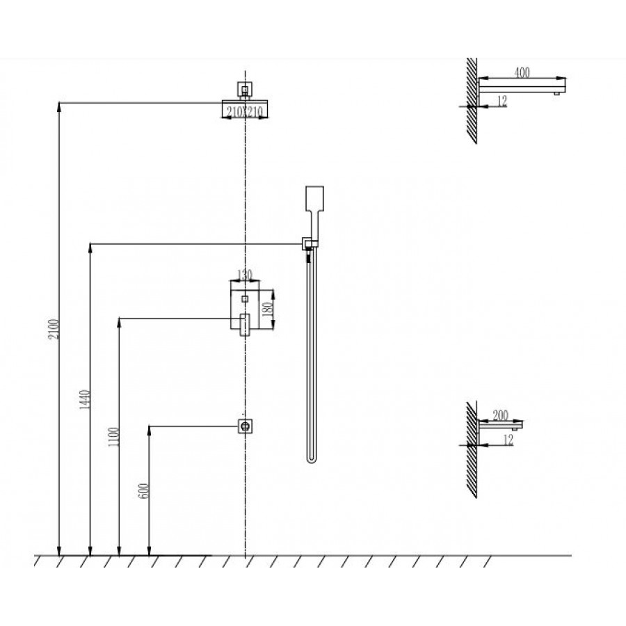 RAVELLI SQUARE BLACK MAT ΠΛΗΡΕΣ ΣΥΣΤΗΜΑ ΕΝΤΟΙΧΙΣΜΟΥ ΝΤΟΥΖ(20-007Β) - Image 2