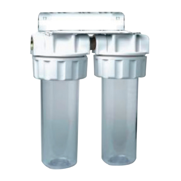 Συσκευή Φίλτρου Νερού Κεντρικής Παροχής Διπλή EUROACQUE 10″ Διατομής 3/4 με Μαστό Σύνδεσης (made in Italy)