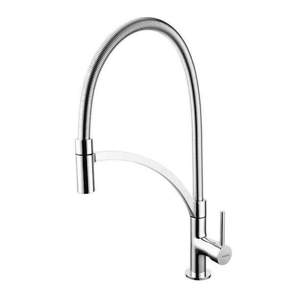 Ferro Maestro Μπαταρία Κουζίνας Πάγκου με Σπιράλ Ασημί